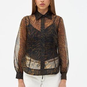 Sheer GANNI blouse - 34
